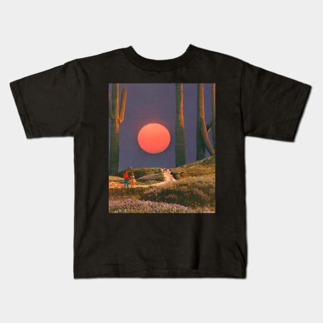 Paradise Dreams Kids T-Shirt by Lilithcollageart